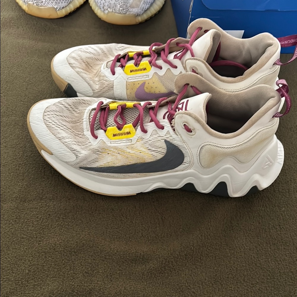 Nike Giannis Immortality 2 Low -Top Sneakers with Pink and Yellow Accents